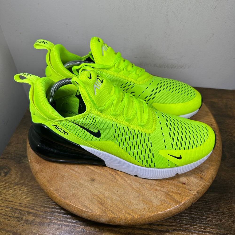 Nike Air Max 270 Volt Neon Green Black Mens Running Shoes AH8050-701 Size 11